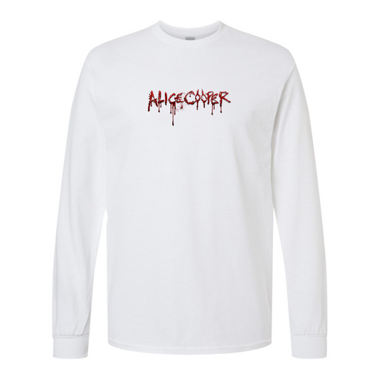 Men's Alice Cooper Logo Gildan Heavy Cotton Long Sleeve T-Shirt