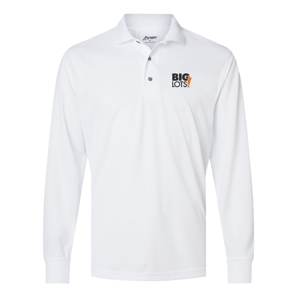 Men's Big Lots Logo Paragon Prescott Long Sleeve Polo