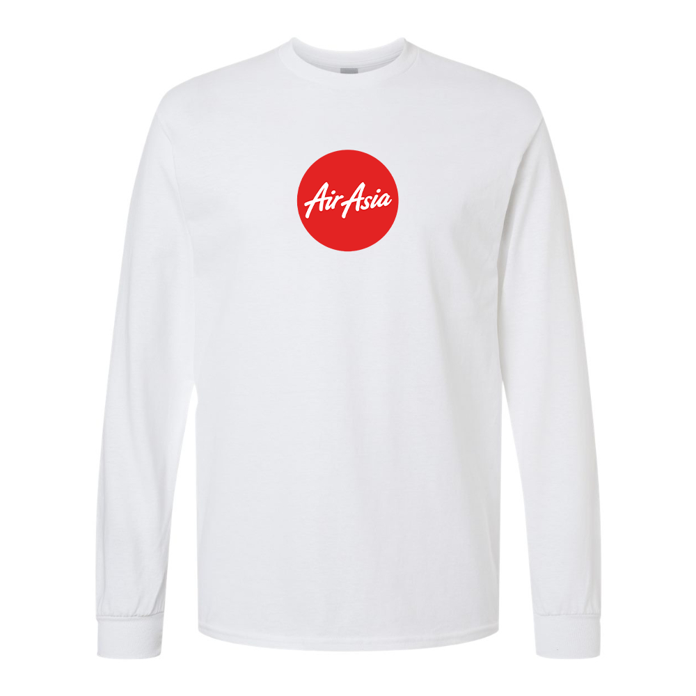 Men's Air Asia Logo Gildan Heavy Cotton Long Sleeve T-Shirt