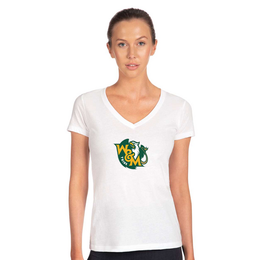 Women's William and Mary Tribe Next Level V-Neck T-Shirt