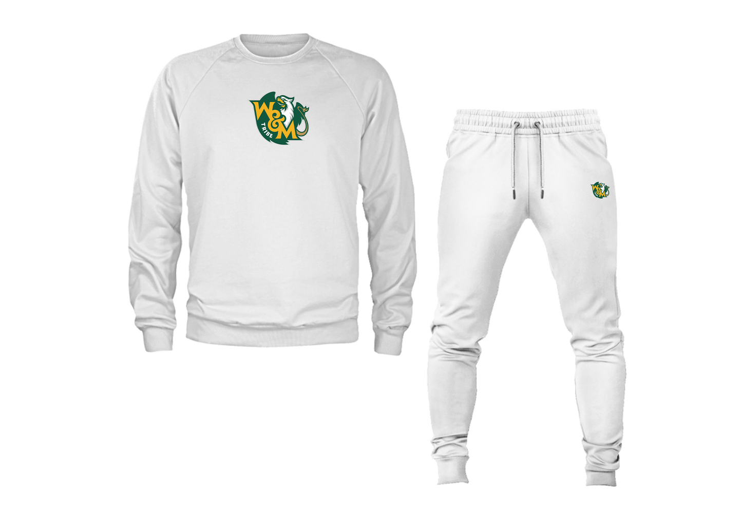 Men's William and Mary Tribe Crewneck Sweatshirt Joggers Suit