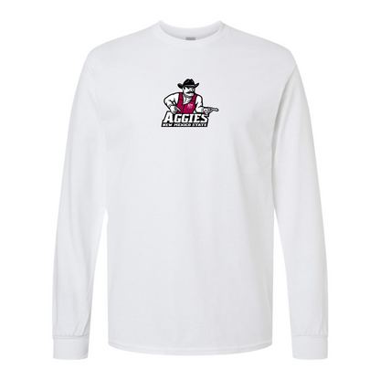 Men's Aggies New Mexico State Logo Gildan Heavy Cotton Long Sleeve T-Shirt