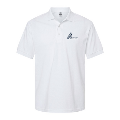 Men's Samford Bulldogs Logo Gildan Dry Blend Jersey Polo