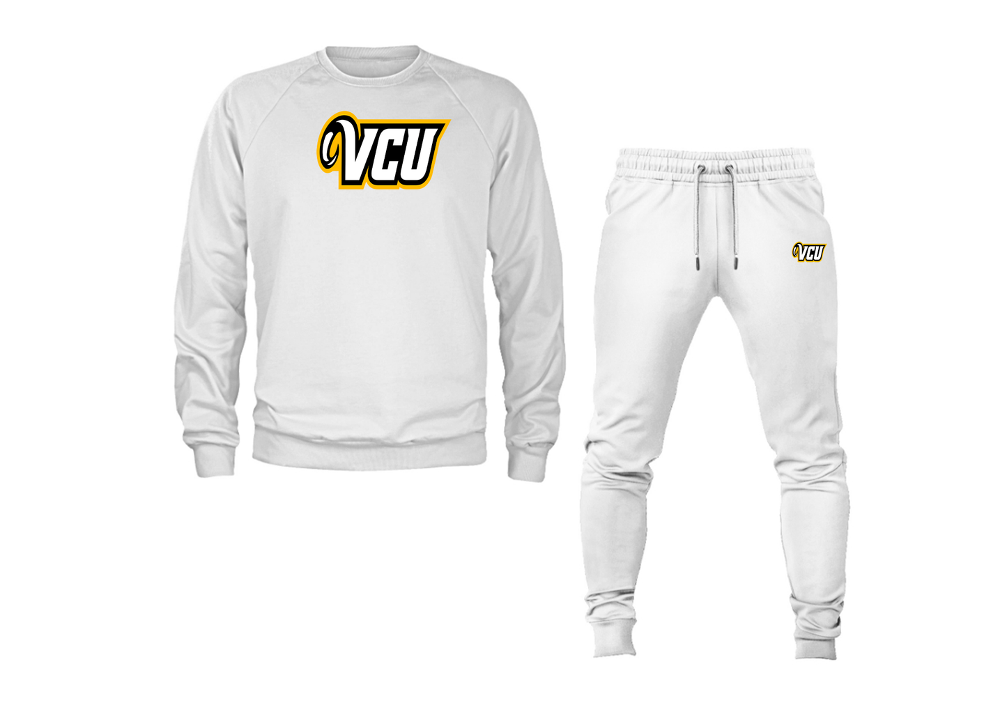 Men's Virginia Commonwealth Rams Crewneck Sweatshirt Joggers Suit