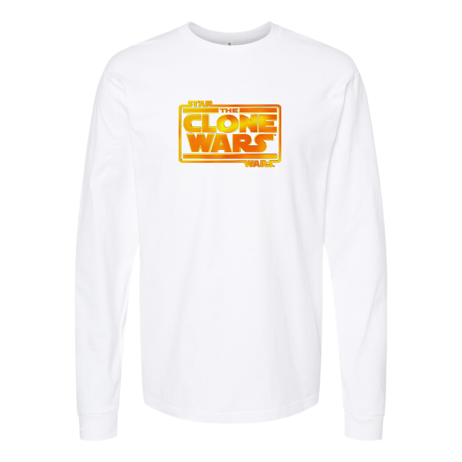 Youth  The Clone wars Logo Cotton Long Sleeve T-Shirt