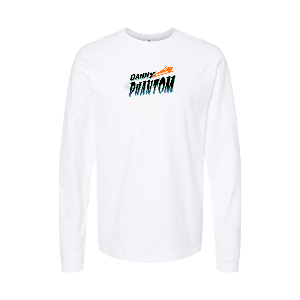 Youth Danny Phantom Logo Cotton Long Sleeve T-Shirt