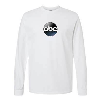 Men's Abc Logo Gildan Heavy Cotton Long Sleeve T-Shirt