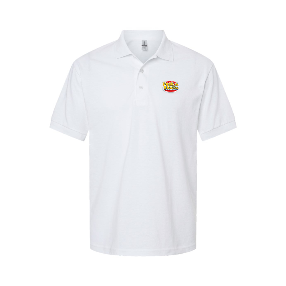 Men's Peek A Blocks Logo Dry Blend Polo