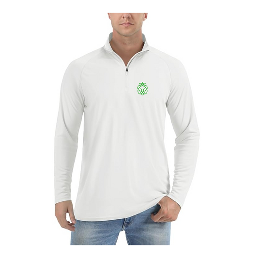Men's Ahold Delhaize Symbol  Lightweight Quarter-Zip Athletic Shirt Long Sleeve Performance Wear