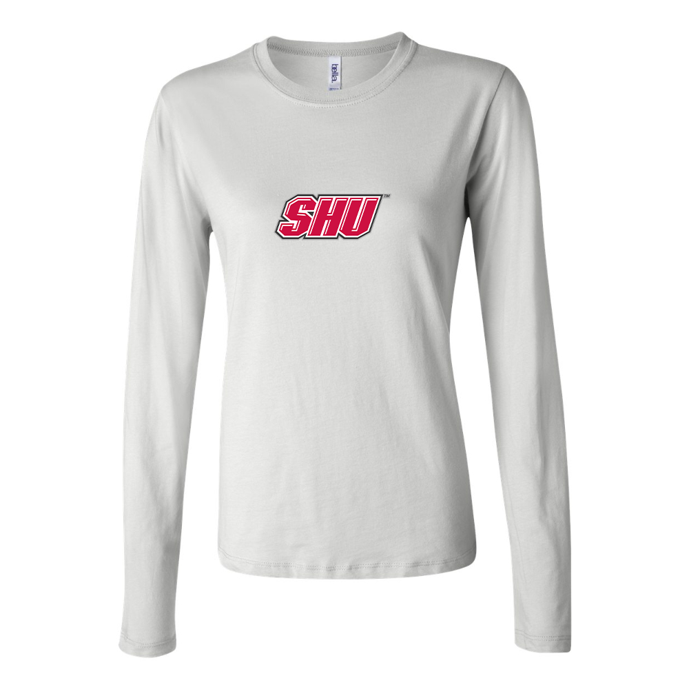 BELLA CANVAS Women’s Sacred Heart Pioneers Logo Jersey Long Sleeve Tee
