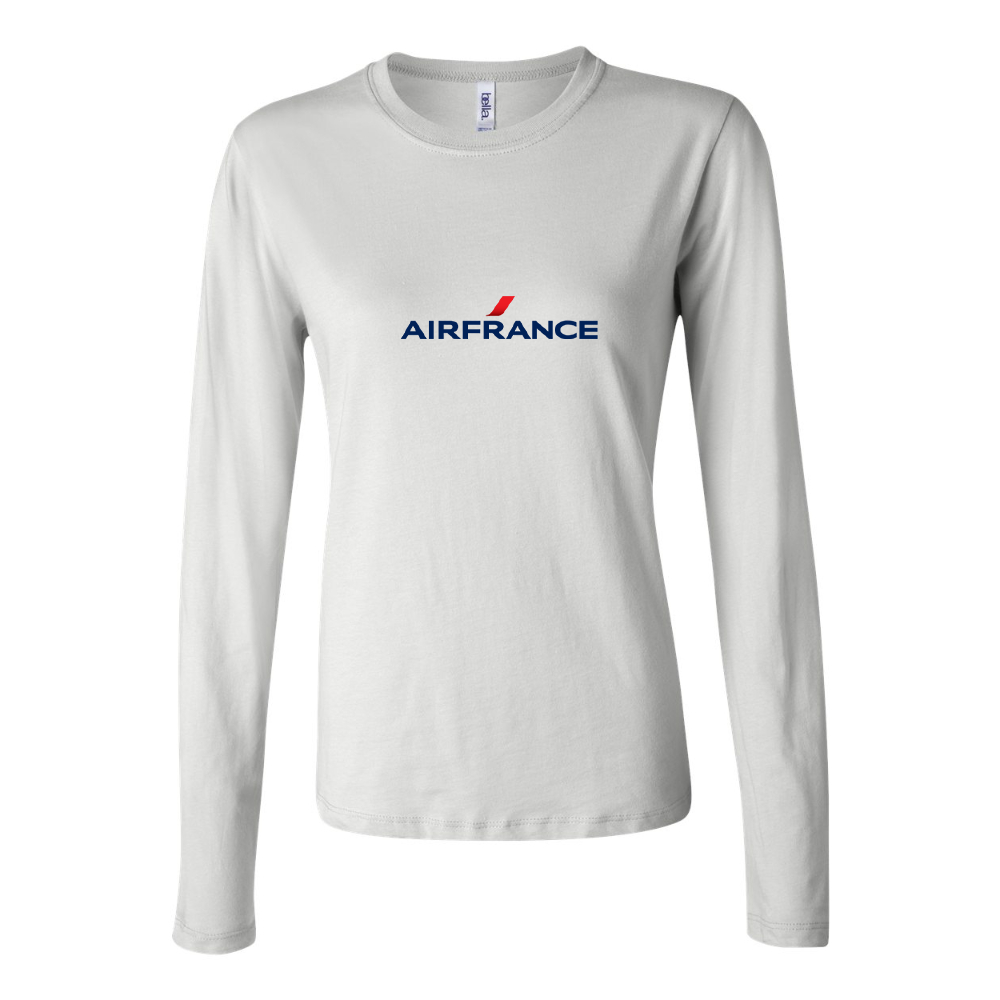 BELLA CANVAS Women’s Air France Logo Jersey Long Sleeve Tee