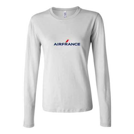 BELLA CANVAS Women’s Air France Logo Jersey Long Sleeve Tee