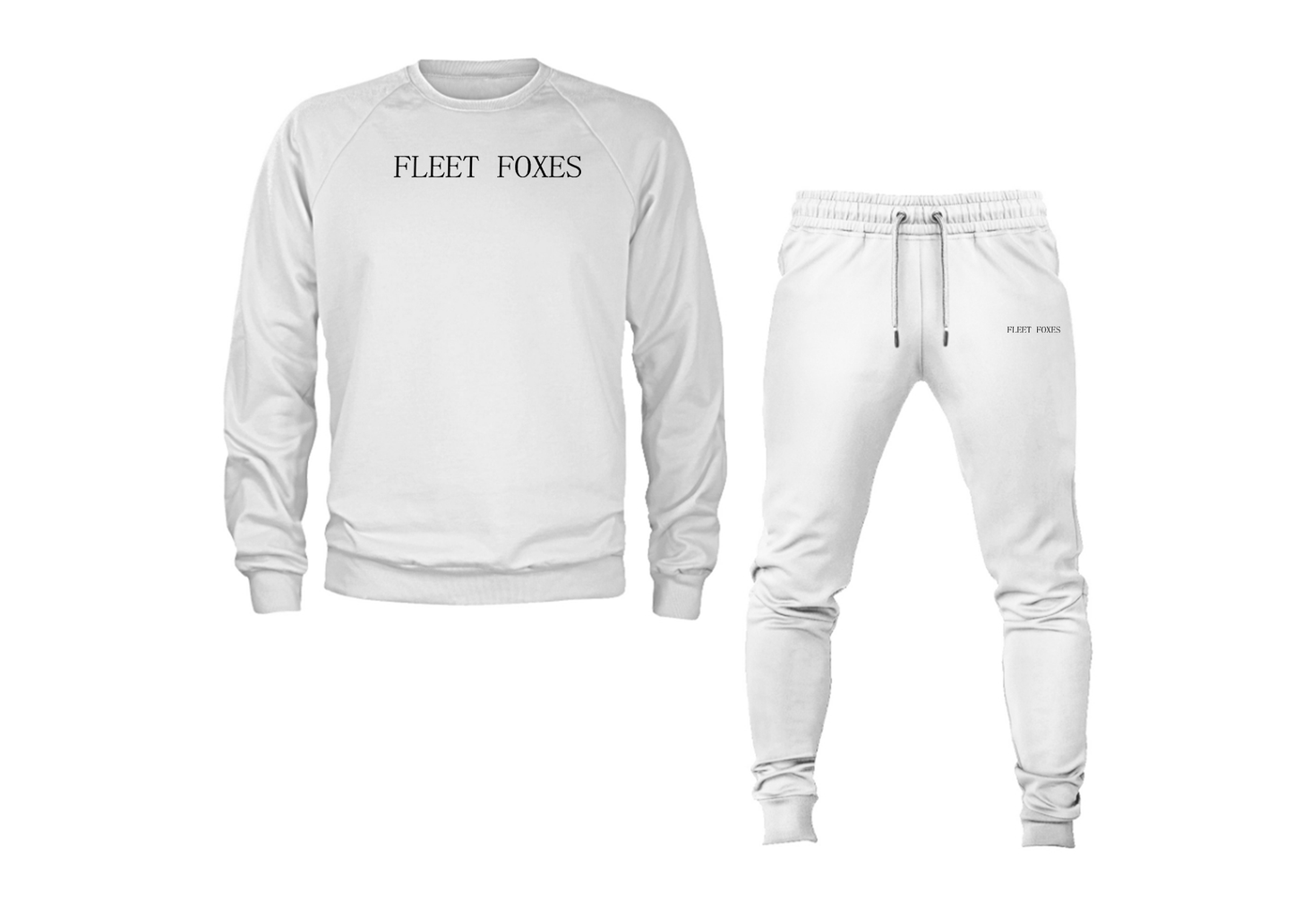 Men's Fleet Foxes Logo Crewneck Sweatshirt Joggers Suit