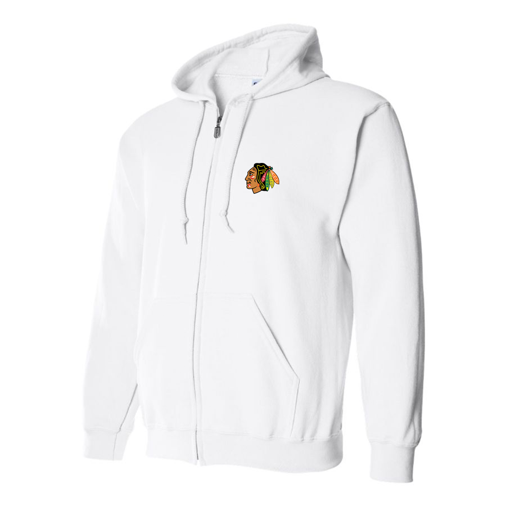 Men's Blackhawks Logo Zipper Hoodie