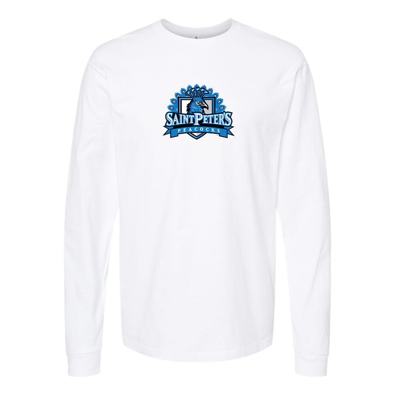 Youth Saint Peters Peacocks Logo Cotton Long Sleeve T-Shirt