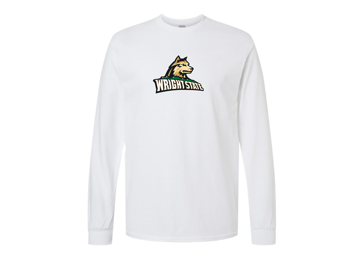 Men's Wright State Raiders Gildan Heavy Cotton Long Sleeve T-Shirt