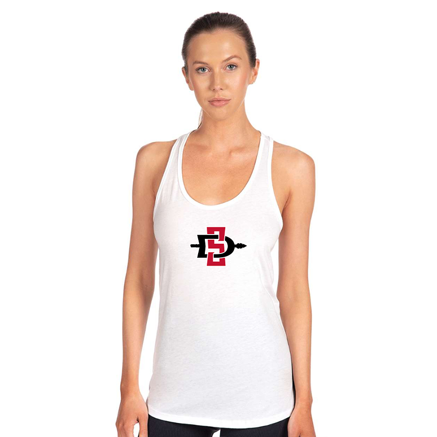 Women's San Diego State Aztecs Logo Next Level Ideal Racerback Tank