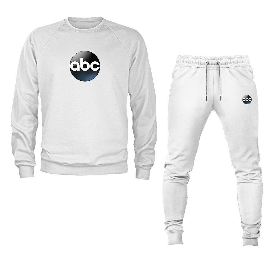 Men's Abc Logo Crewneck Sweatshirt Joggers Suit