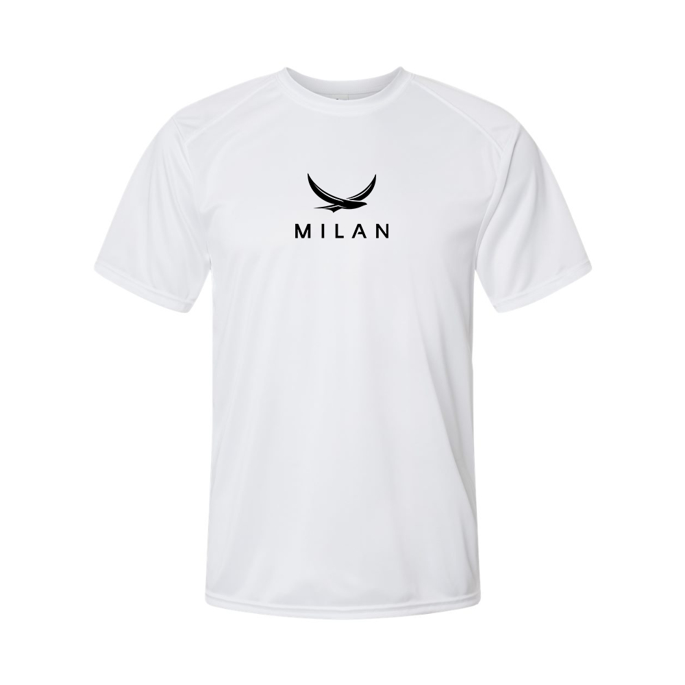 Men's Milan Red Logo Polyester T-Shirt