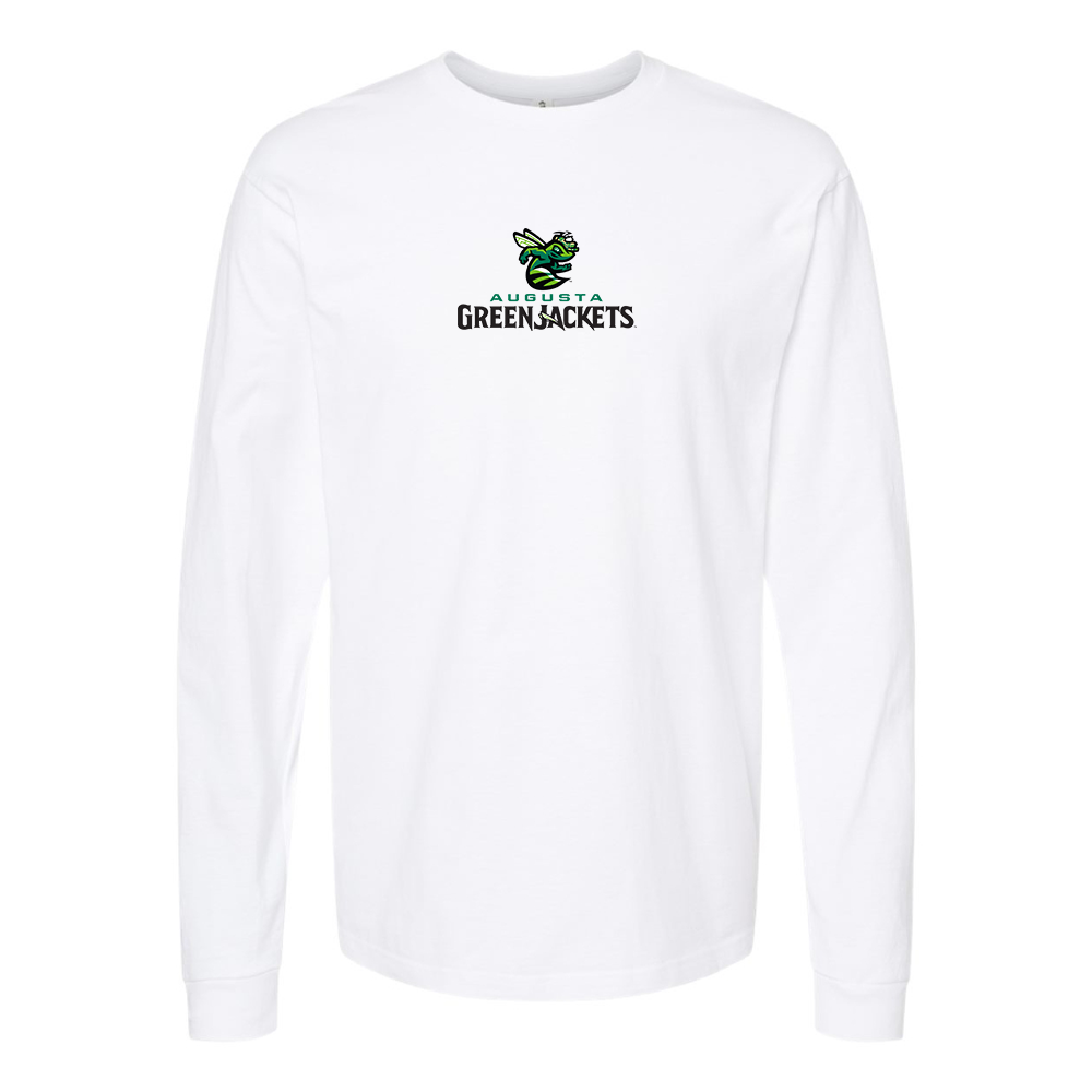 Youth Augusta GreenJackets Logo Cotton Long Sleeve T-Shirt