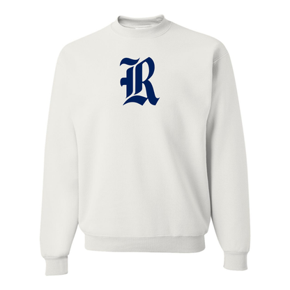 Men's Rice Owls Logo  JERZEES NuBlend Crewneck Sweatshirt