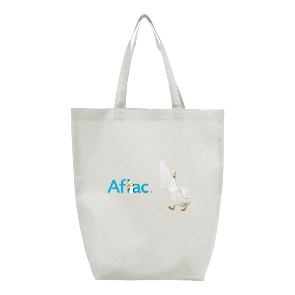 Aflac Logo and Duck Q-Tees Non-Woven Gusset Bottom Tote
