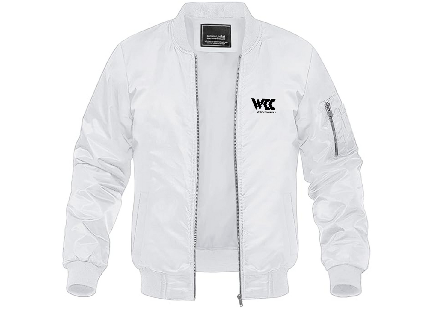 Men's West Coast Conference Lightweight Bomber Jacket Windbreaker Softshell Varsity Jacket Coat