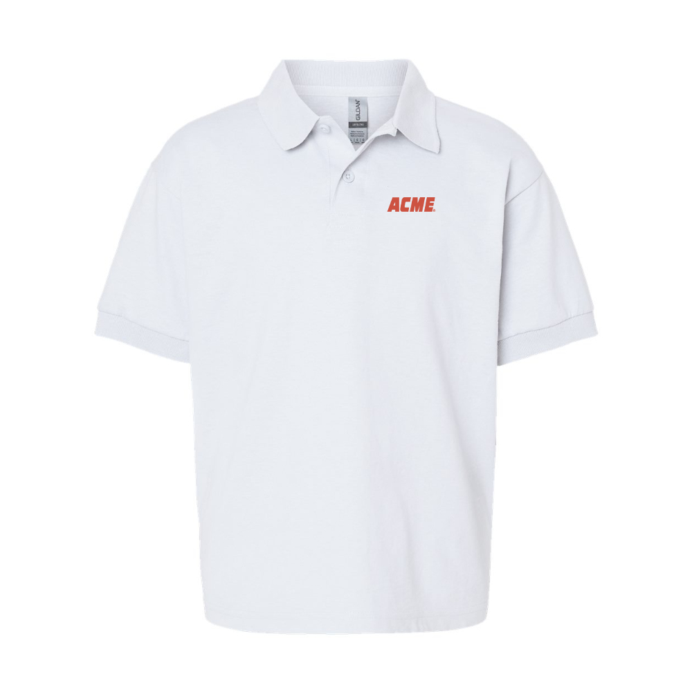 Youth ACME Logo Gildan Dry Blend Jersey Polo