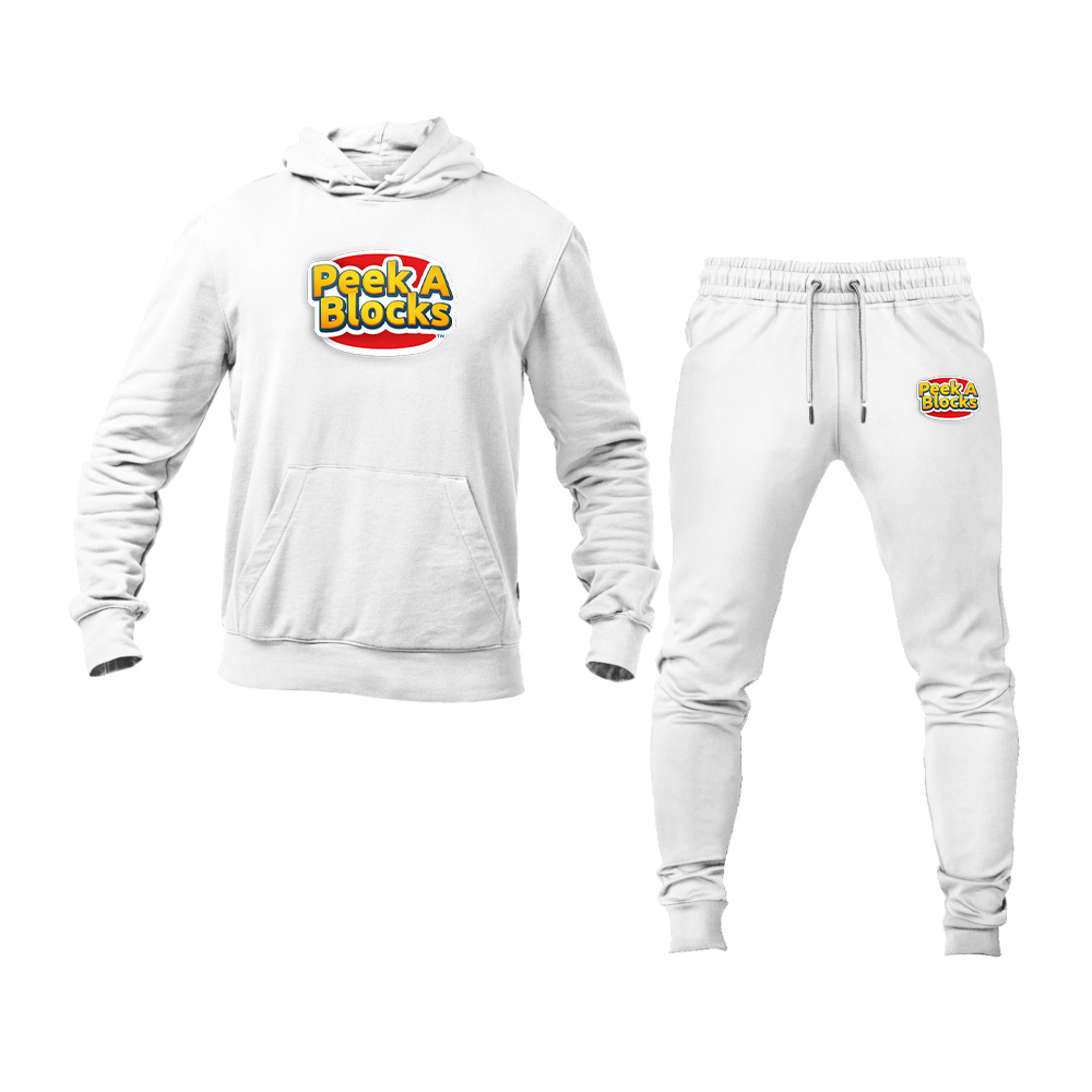 Men's Peek A Blocks Logo Hoodie Joggers Set