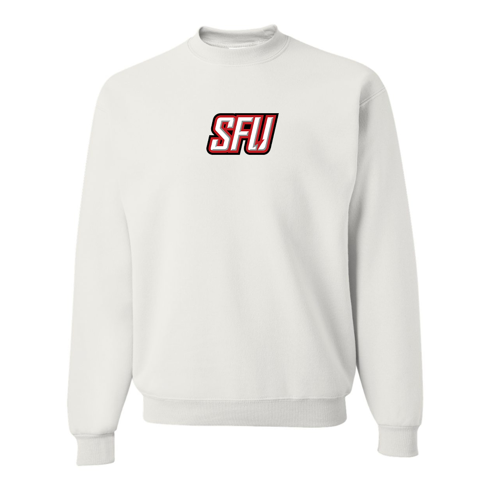 Men's Saint Francis Red Flash Logo JERZEES NuBlend Crewneck Sweatshirt
