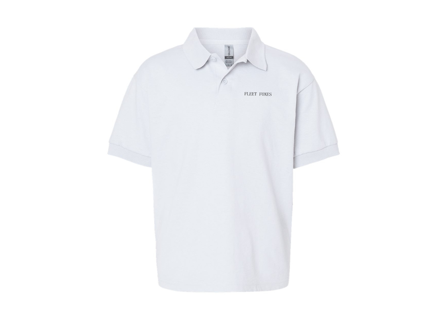 Youth Fleet Foxes Logo Gildan Dry Blend Jersey Polo