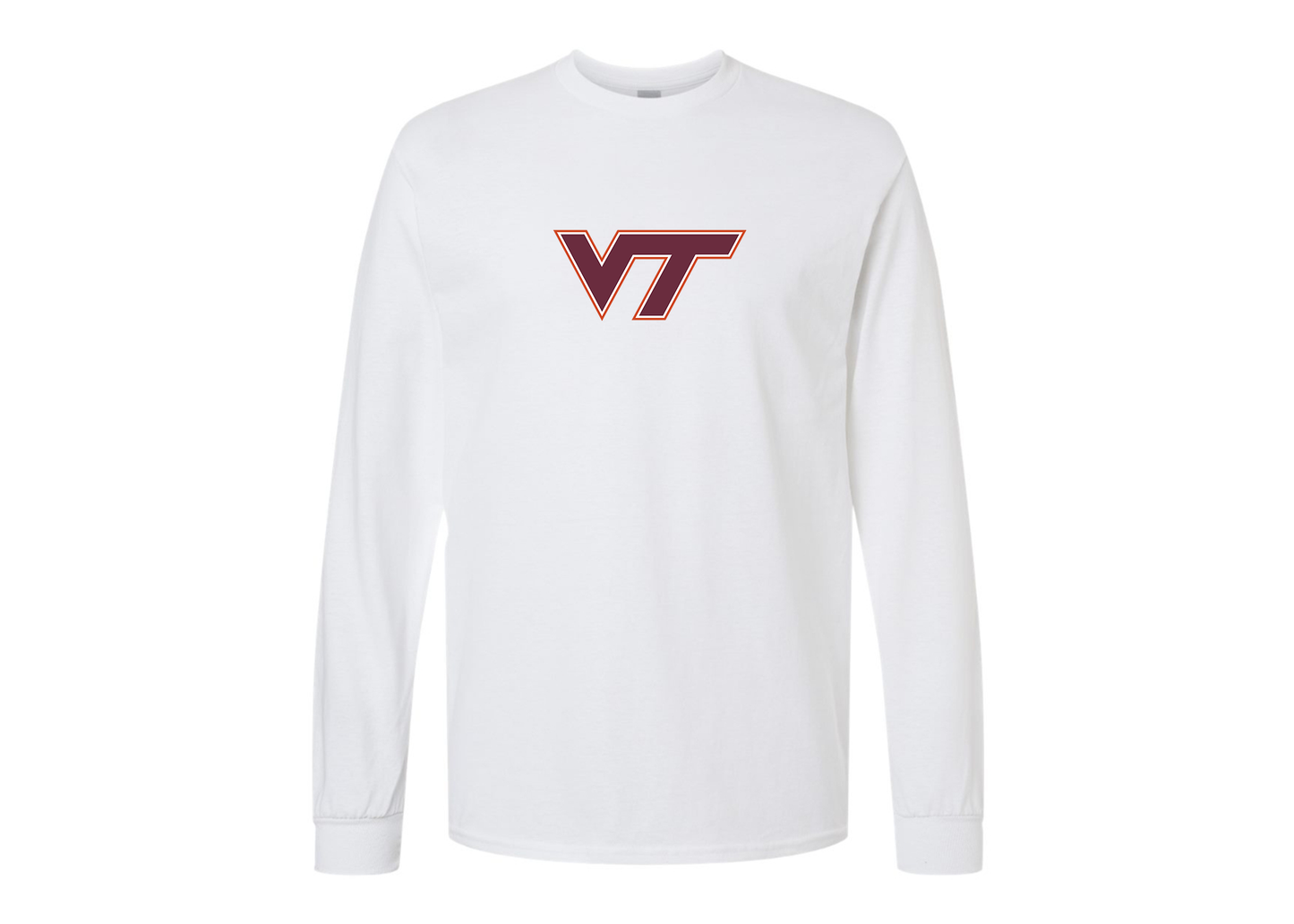 Men's Virginia Tech Hokies Gildan Heavy Cotton Long Sleeve T-Shirt