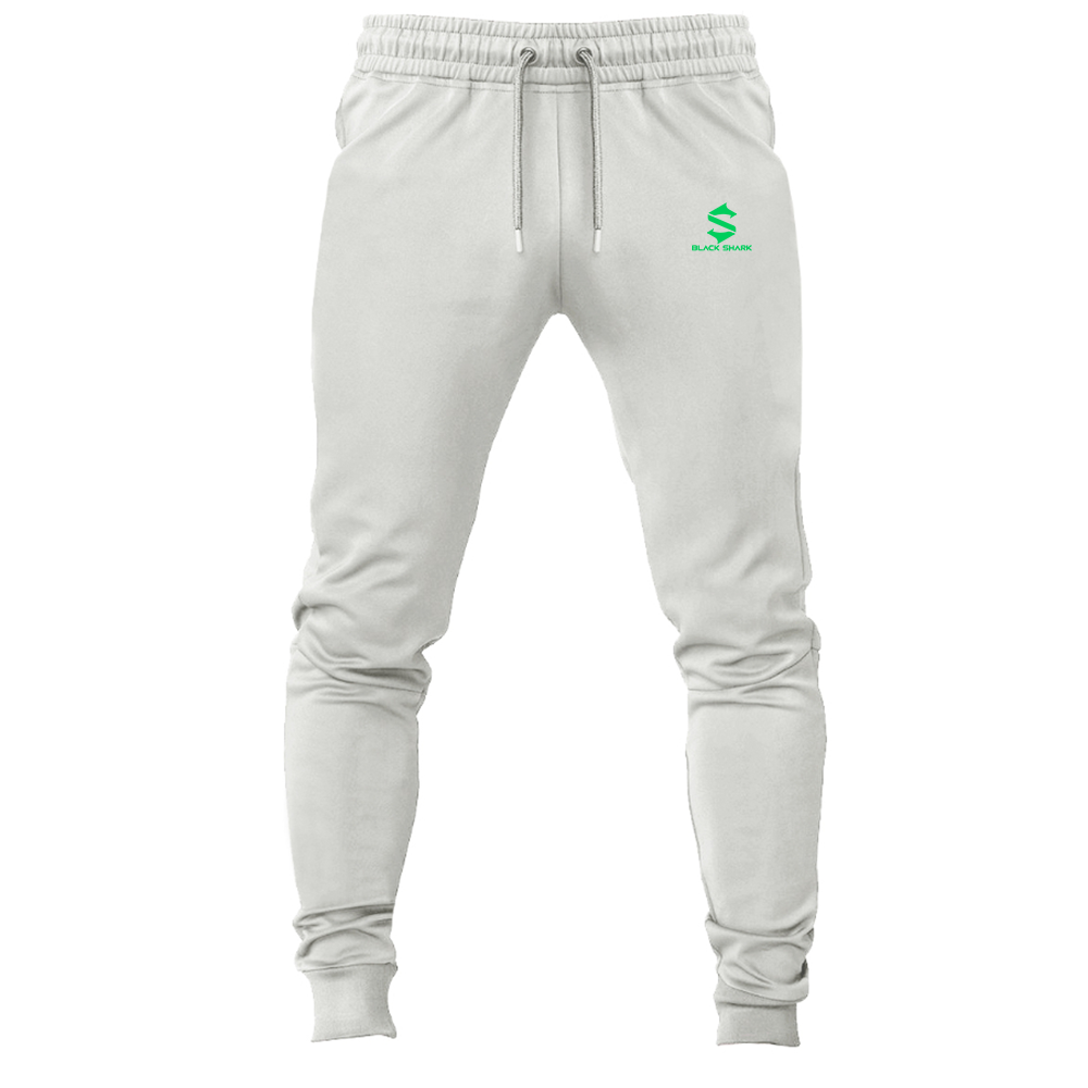 Men's Black Shark Logo Joggers Sweatpants
