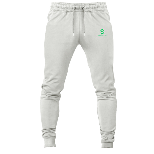 Men's Black Shark Logo Joggers Sweatpants