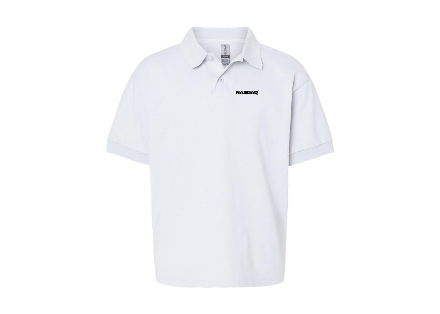 Youth Nasdaq Logo Gildan Dry Blend Jersey Polo