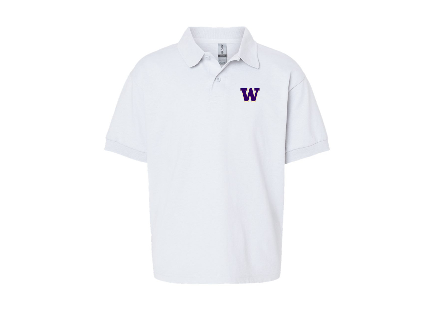 Youth Washington Huskies Gildan Dry Blend Jersey Polo