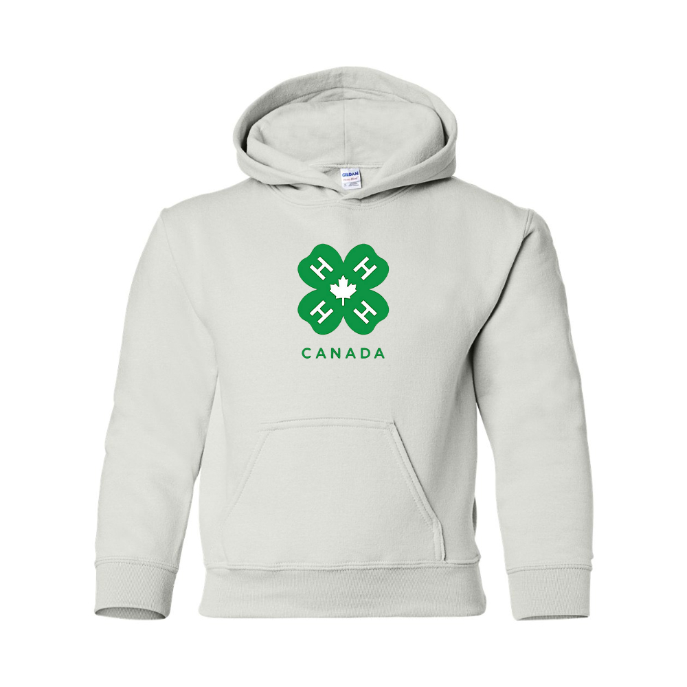 Youth 4H Canada Logo Gildan Heavy Blend  Hooded Sweatshirt