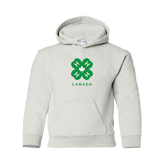 Youth 4H Canada Logo Gildan Heavy Blend  Hooded Sweatshirt