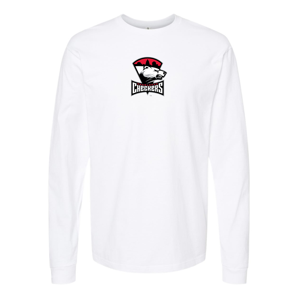 Youth Charlotte Checkers Logo Cotton Long Sleeve T-Shirt