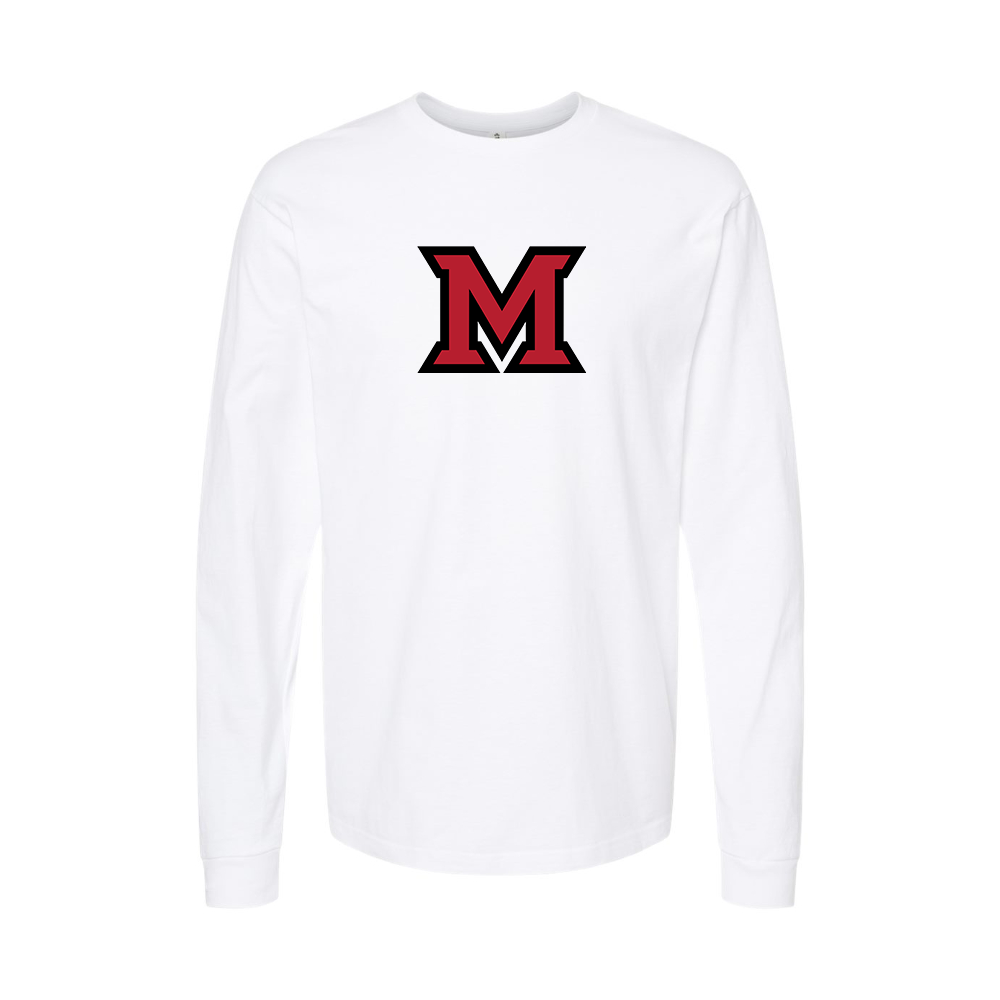 Youth Miami Ohio RedHawks Logo Cotton Long Sleeve T-Shirt
