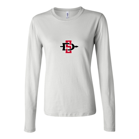 BELLA CANVAS Women’s San Diego State Aztecs Logo Jersey Long Sleeve Tee