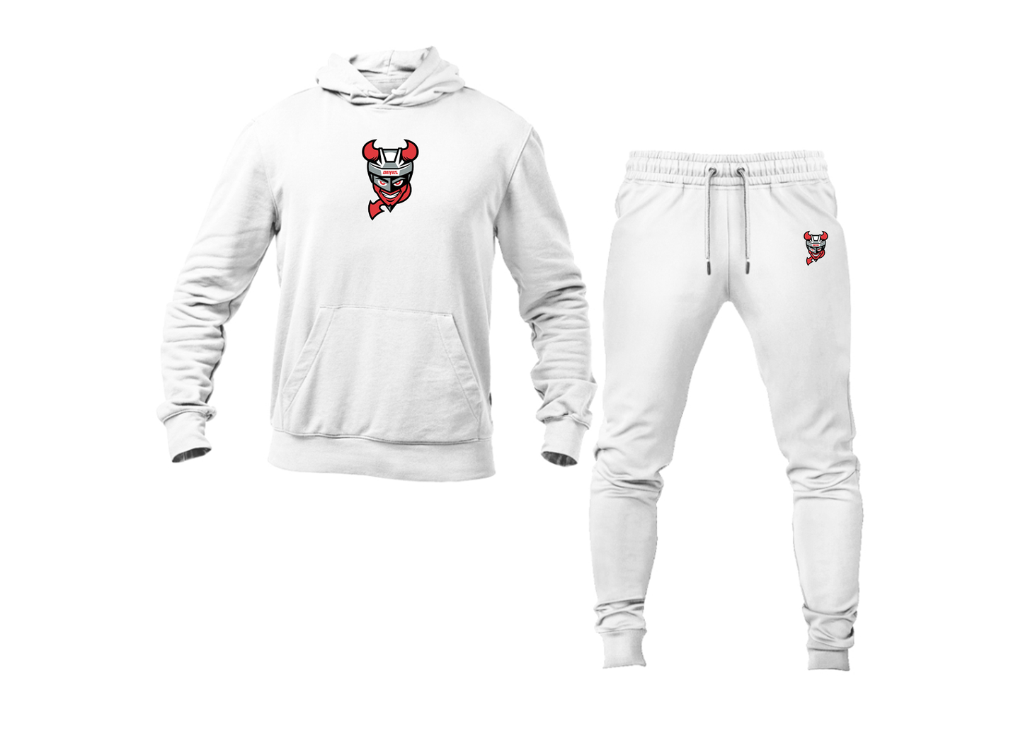 Men's Binghamton Devils Logo Hoodie Joggers Set