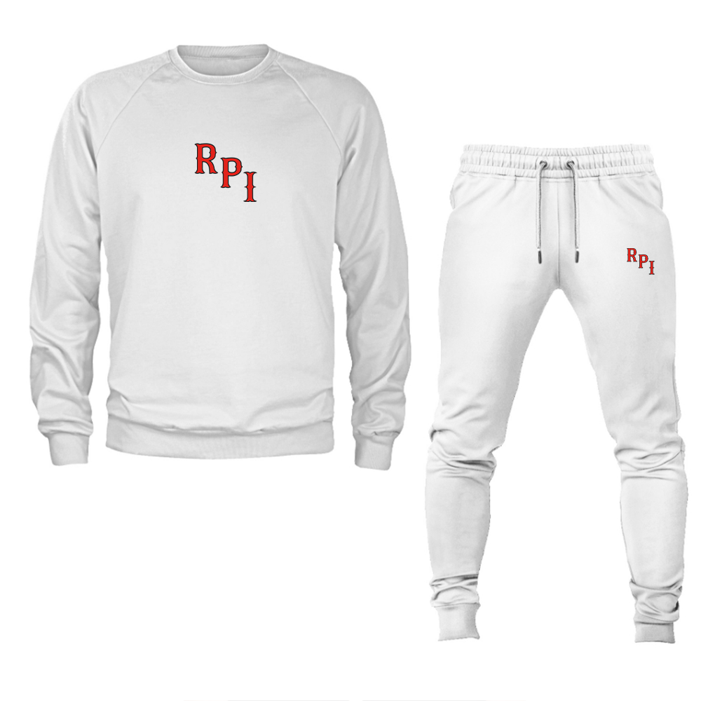 Men's RPI Engineers Logo Crewneck Sweatshirt Joggers Suit