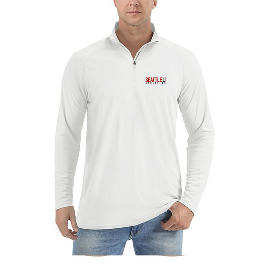 Men's Seattle Redhawks Logo Lightweight Quarter-Zip Athletic Shirt Long Sleeve Performance Wear
