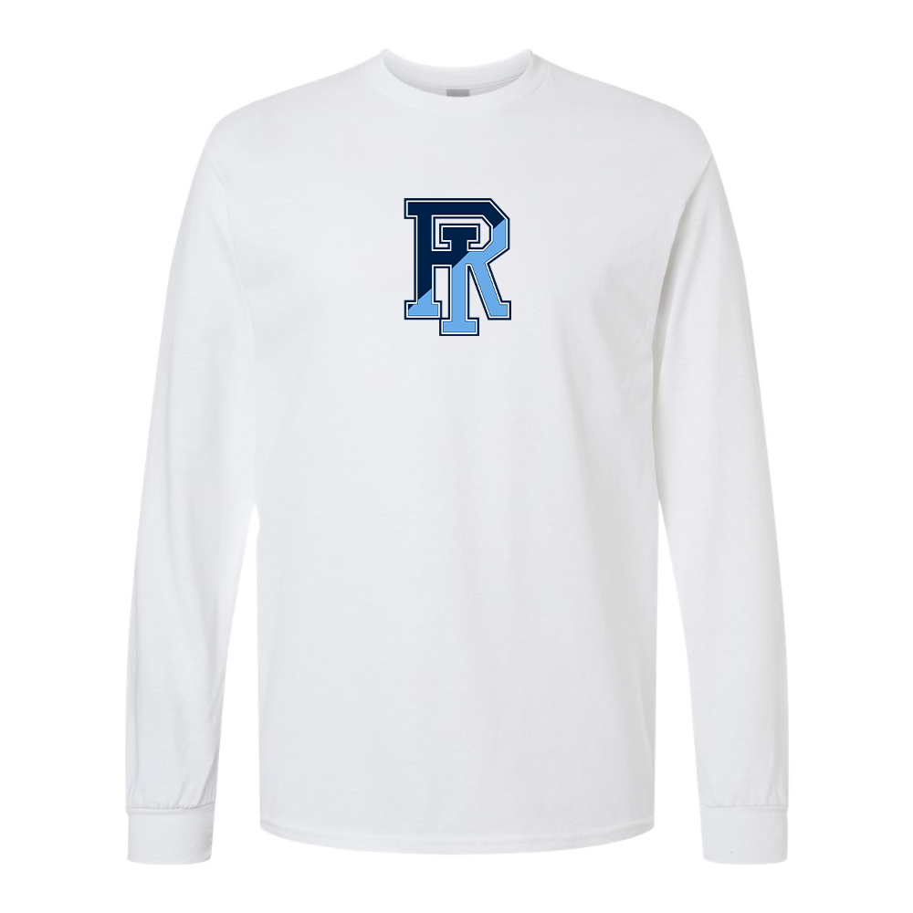 Men's Rhode Island Rams Logo Gildan Heavy Cotton Long Sleeve T-Shirt