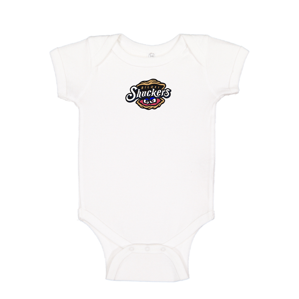 Biloxi Shuckers Logo Baby Romper Onesie