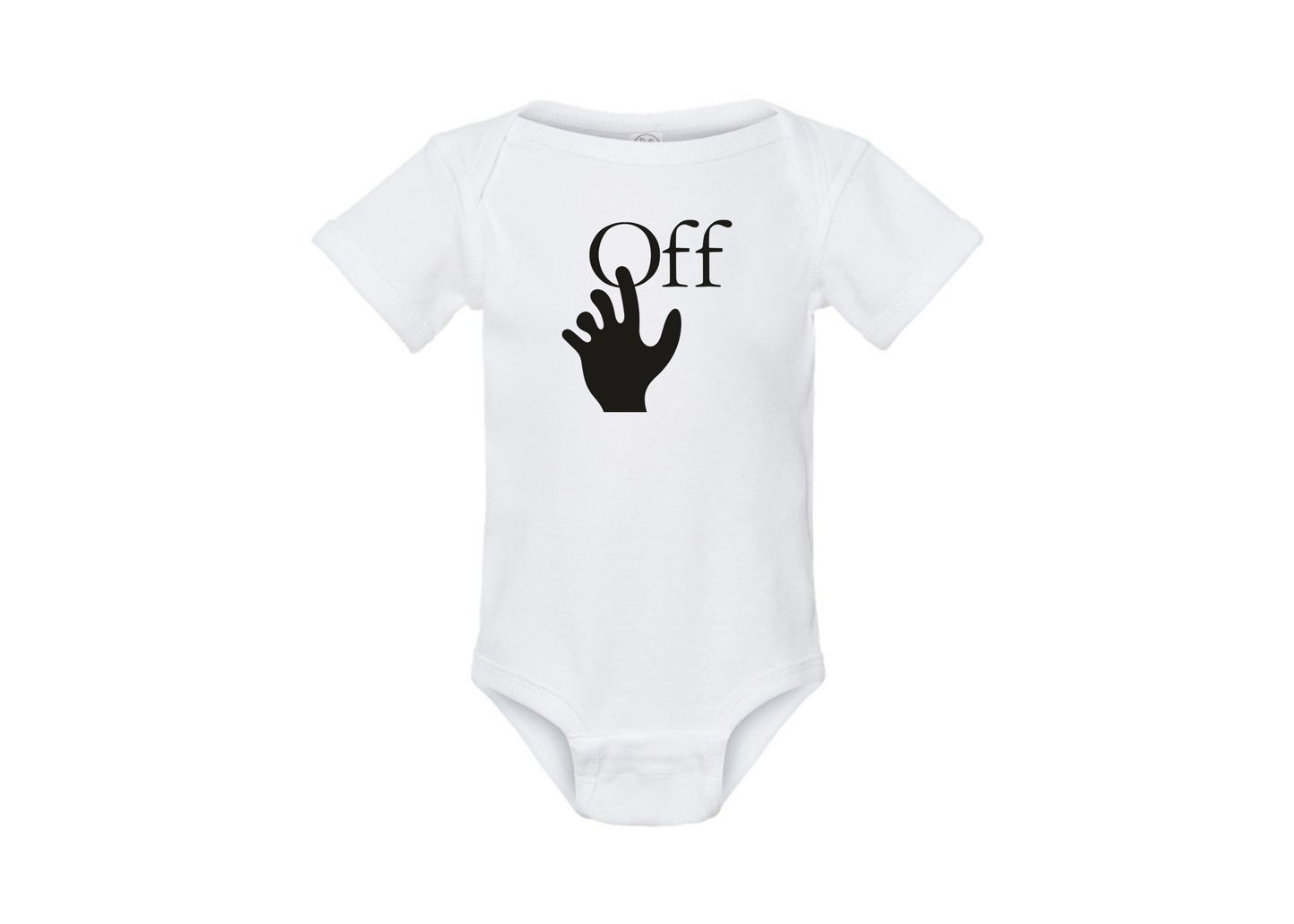 Off-White Hand  Rabbit Skins Infant Baby Rib Bodysuit