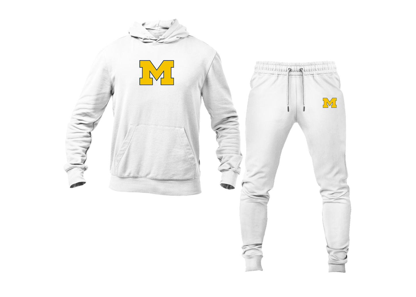 Men's Michigan Wolverines Logo Hoodie Joggers Set