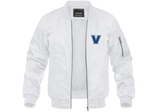 Men's Villanova Wildcats Lightweight Bomber Jacket Windbreaker Softshell Varsity Jacket Coat