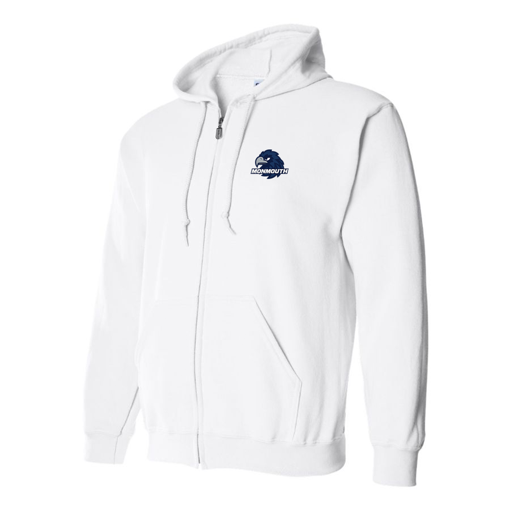 Men's Monmouth Hawks Logo Zipper Hoodie
